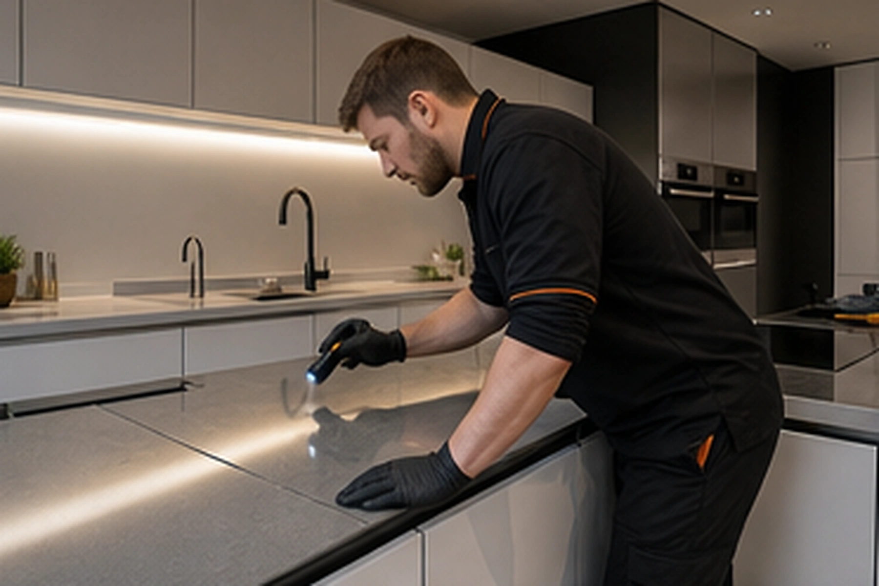 Pest Control London hero image showing a professional technician inspecting a modern property