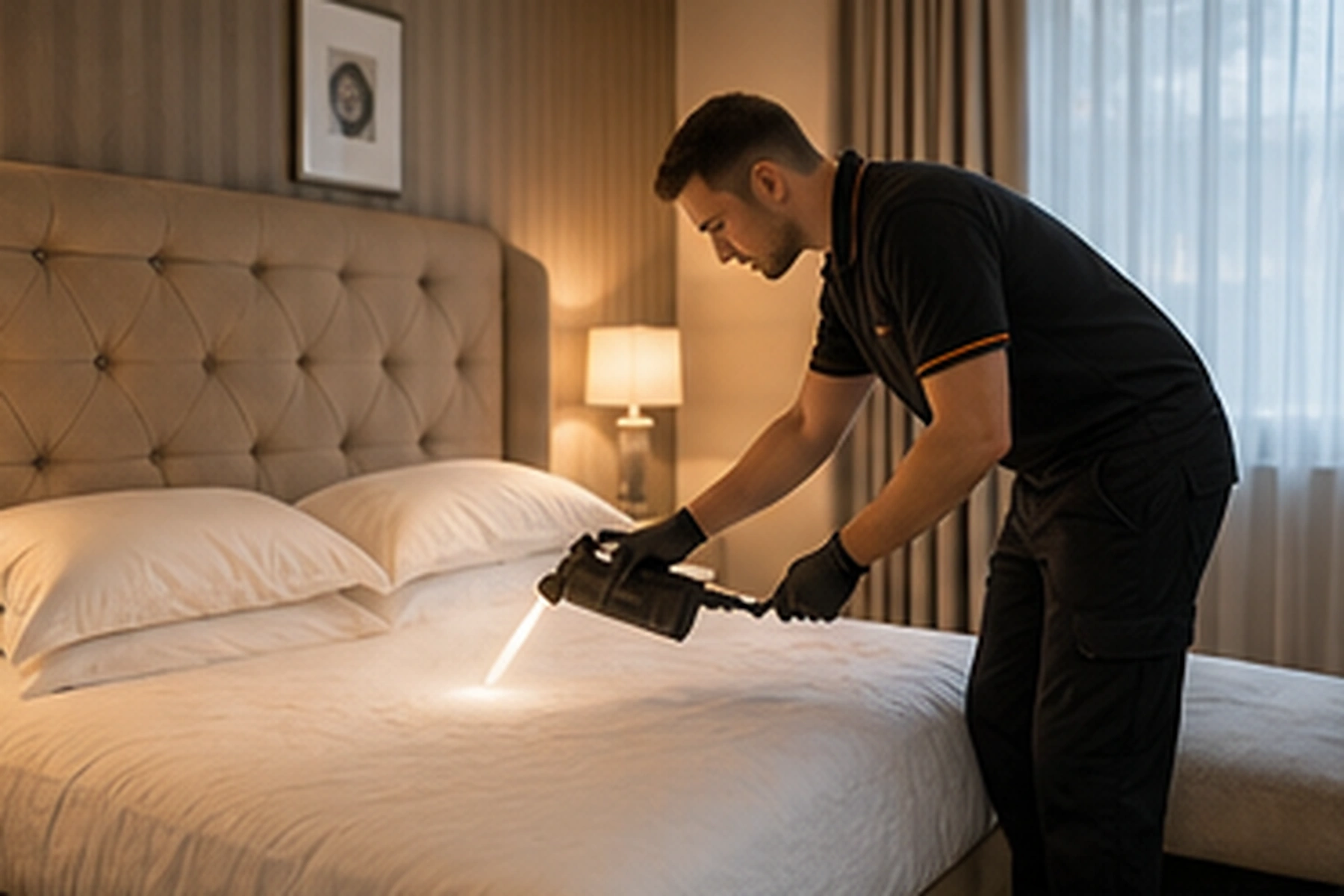 Rat Control London hero image showing a professional pest technician in London